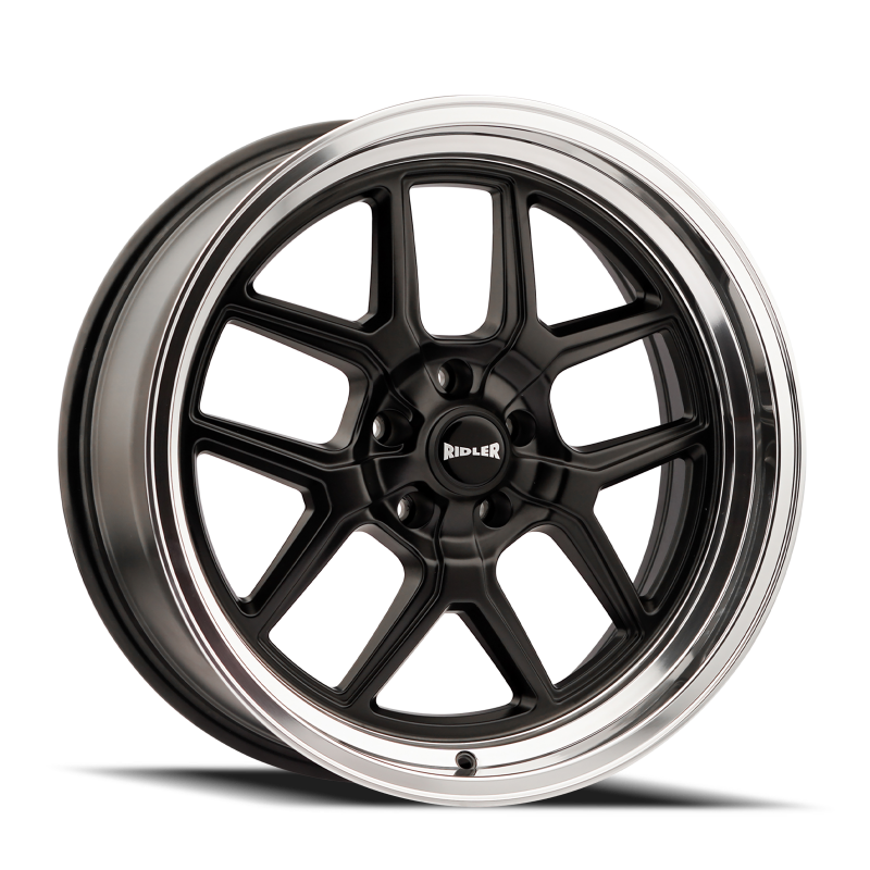 Ridler 610 20x8.5 / 5x114.3 BP / 0mm Offset / 83.82mm Hub Matte Black Polished Wheel