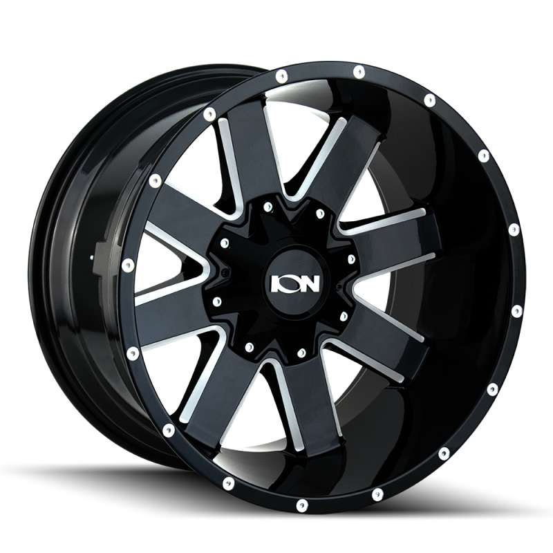 ION 141 20x12 / 8x170 BP / -44mm Offset / 125.2mm Hub Gloss Black Milled Wheel