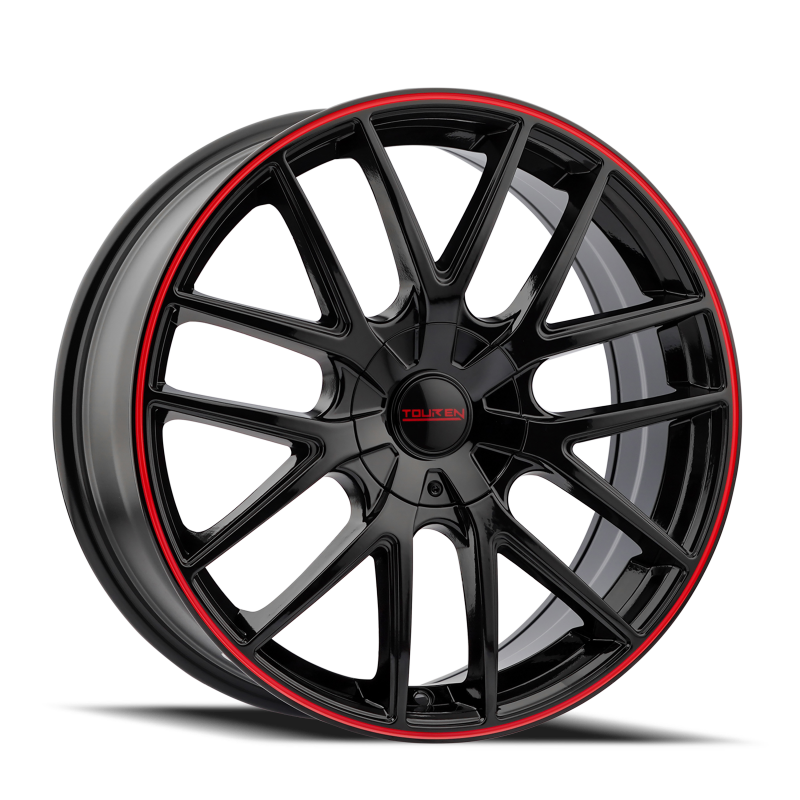 Touren 3260 TR60 20x8.5 / 5x108/114.3 BP / 40mm Offset / 72.62mm Hub Gloss Black w/ Red Ring Wheel