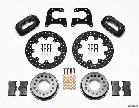 Wilwood Forged Dynalite Rear Drag Kit Drilled Rotor Big Ford 2.50in Offset
