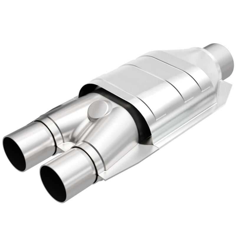MagnaFlow Universal Catalytic Converter 2inch Inlet/2.5inch Outlet Dual/Single Oval Shape