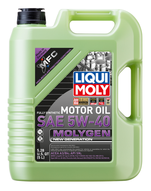 LIQUI MOLY 5L Molygen New Generation Motor Oil SAE 5W40