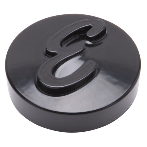 Edelbrock E Logo Black Anodized Nut for Pro-Flo Universal 14in Round Air Cleaners