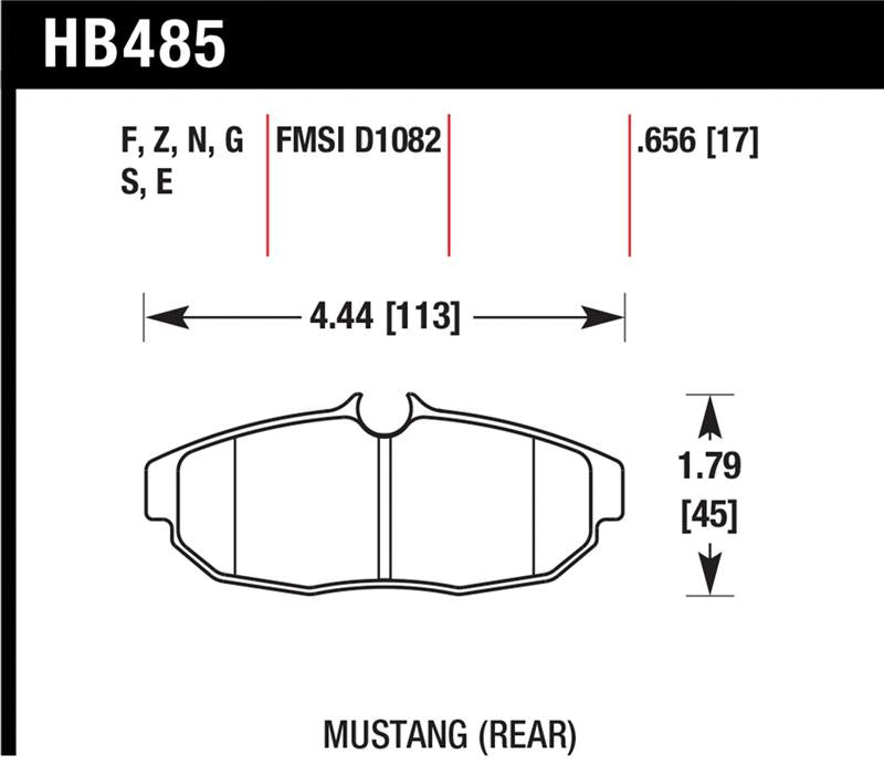 Hawk 08-09 Ford Mustang Bullitt / 05-12 GT / 07-08 Shelby GT HT-10 Race Rear Brake Pads