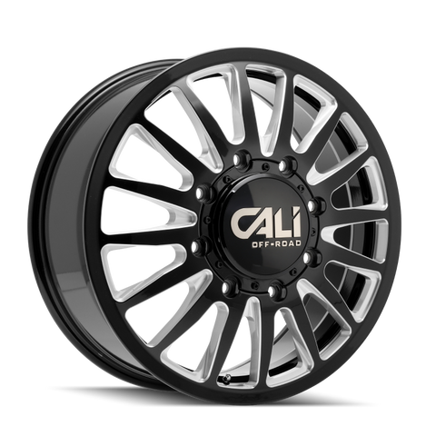 Cali Off-Road 9110D Summit Dually 22x8.25 / 8x165.1 BP / -232mm OS / 121.3mm Hub Gls Blk Mill Wheel