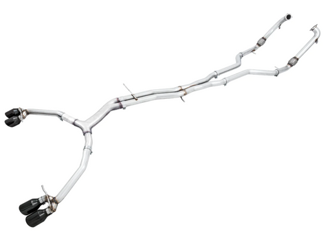 AWE Tuning Audi B9 S5 Sportback Track Edition Exhaust - Non-Resonated (Black 102mm Tips)