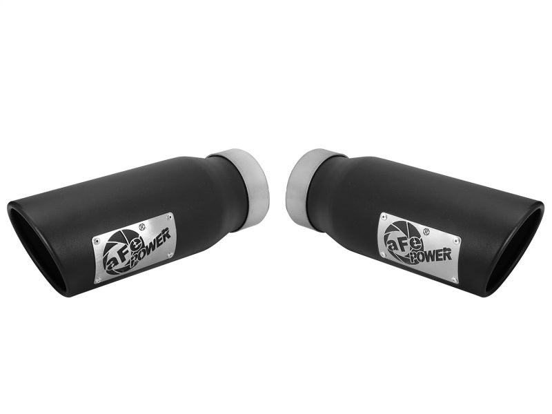 aFe MACH Force-XP 3.5in 409 Stainless Steel Exhaust Tip 3.5in x 4.5in Out x 12in L Clamp-On