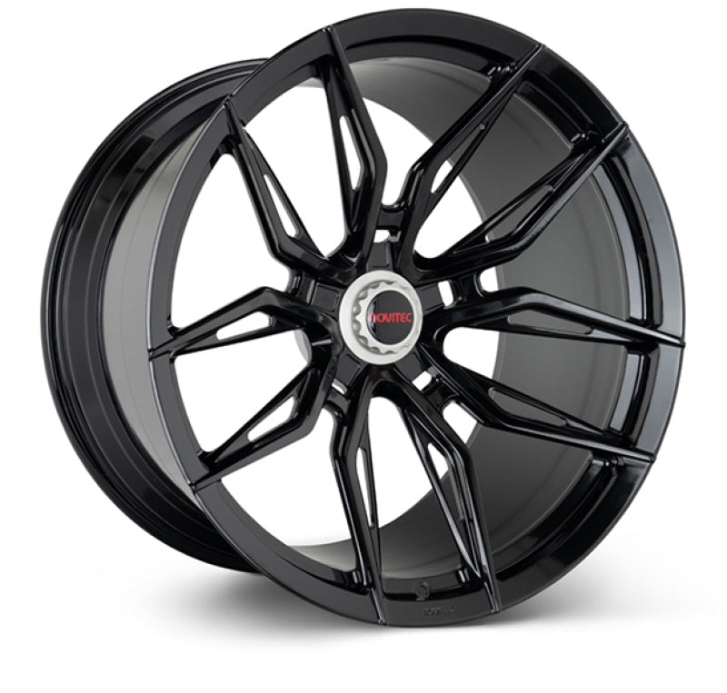 Vossen x Novitec NF11 22x12 / 5x114.3 / ET33 - Gloss Black Wheel - (Ferrari 488/F8 - Rear)