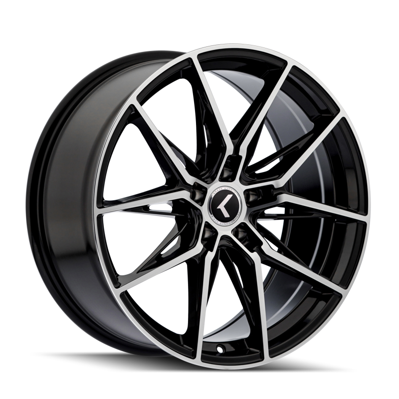 Kraze KR196 Evolve 18x8.5 / 5x120 BP / 30mm Offset / 72.56mm Hub Gloss Black Machined Wheel