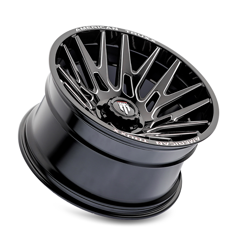 American Truxx AT1919 Evolution 22x12 / 6x135 BP / -44mm Offset / 87.1mm Hub Gloss Blk Mill Wheel