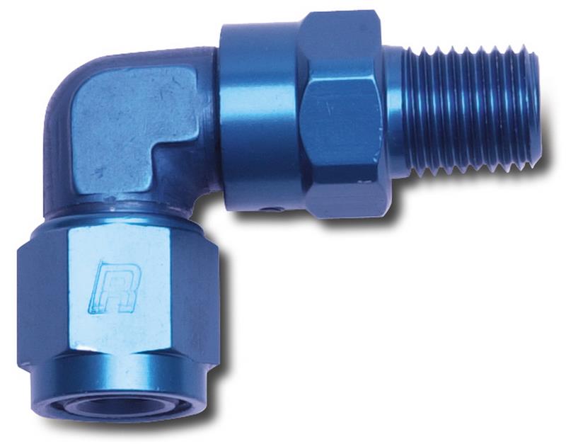 Russell Performance -8 AN 90 Degree Female to Male 3/8in Swivel NPT Fitting