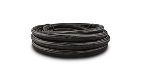 Vibrant -12 AN Black Nylon Braided Flex Hose w/ PTFE Liner (5 Foot Roll)