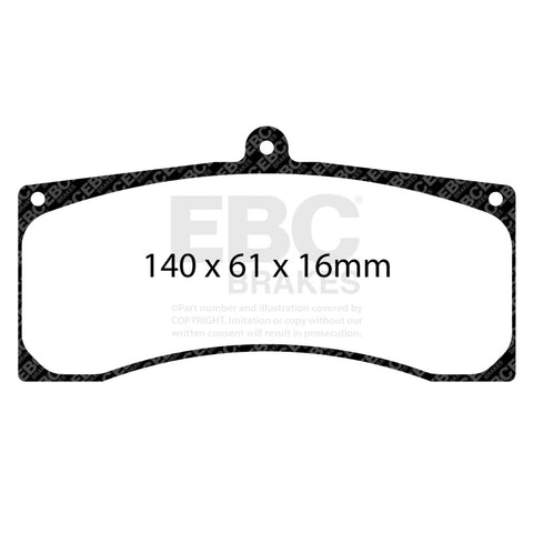 EBC Racing 13-14 Ford Mustang Boss 302S (w/380mm Disc) SR-21 Sintered Race Front Brake Pads