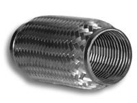 Vibrant SS Flex Coupling with Inner Braid Liner 2in inlet/outlet x 4in flex length