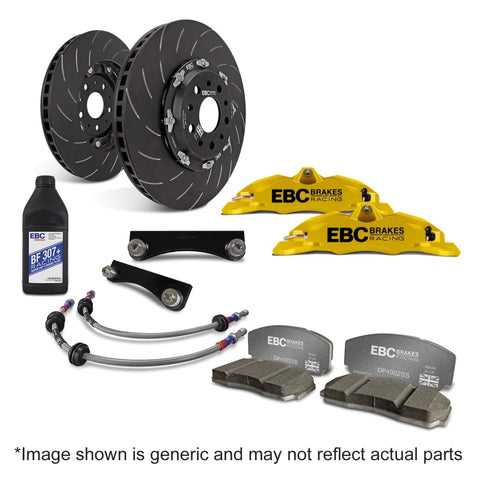 EBC Racing 12-19 BMW 3-Series (F30/F31/F34) Yellow Apollo-4 Calipers 355mm Rotors Front BBK