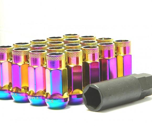 Wheel Mate Muteki SR48 Open End Locking Lug Nut Set of 4 - Gold Chrome 12x1.50 48mm