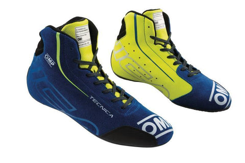 OMP TECNICA SHOES my2025 FIA 8856-2018 NAVY BLUE / CYAN SZ 40