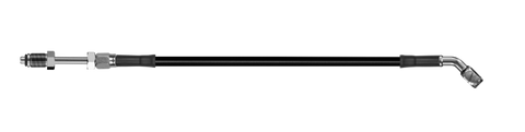 Goodridge 72in Universal Clutch Line w/SS Fittings & Blk Hose - 45 Deg Banjo w/Straight 7/16 UNF