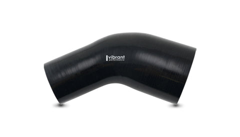 Vibrant 3.00in x 4.00in In/Out 45 Degree Black Silicone Transition Hose