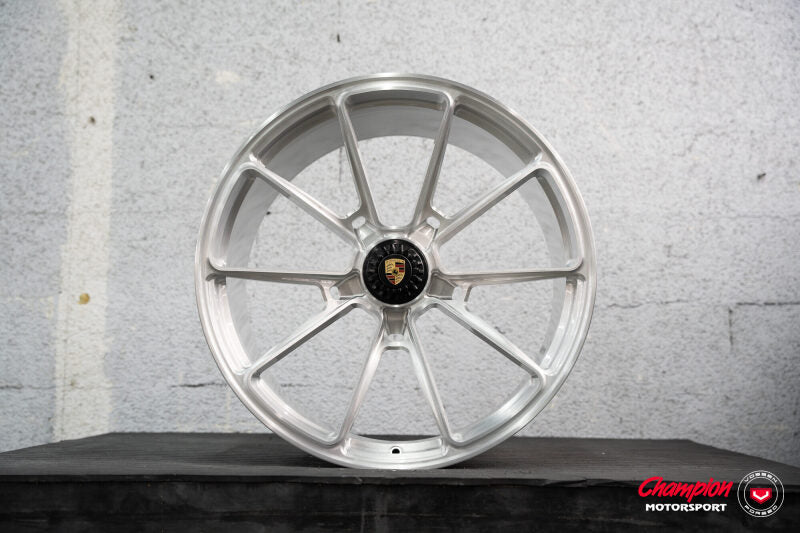 Vossen x Champion RS92 21x9 / Centerlock / ET32 - Brushed Gloss Clear Wheel - (992 Turbo - Front)