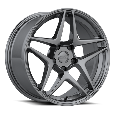 Kansei K15G Astro 19x8.5in / 5x112 BP / 35mm Offset / 66.6mm Bore - Gunmetal Wheel