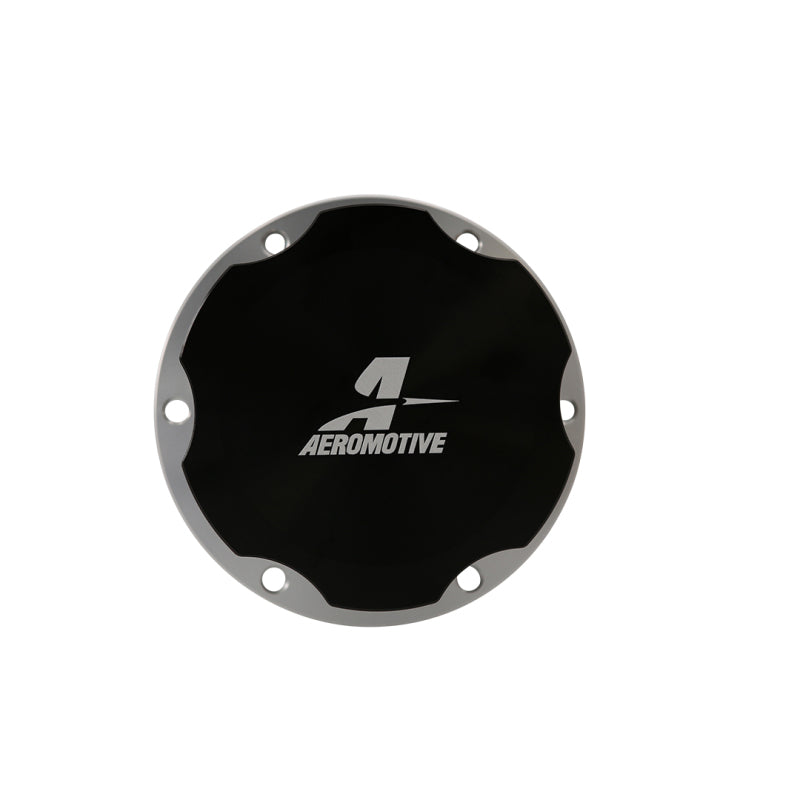 Aeromotive Fill Cap - Screw-On - 3in - Flanged - 6-Bolt - Black