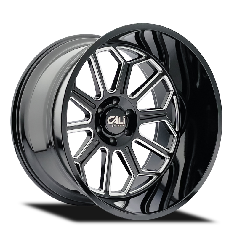 Cali Off-Road 9117 Auburn 20x10 / 6x135 BP / -25mm Offset / 87.1mm Hub Gloss Black Milled Wheel