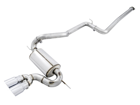 AWE Tuning Ford Focus ST Touring Edition Cat-Back Exhaust - Non-Resonated - Chrome Silver Tips