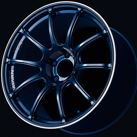 Advan RZII 17x7.5 / +48 Offset / 5x114.3 / 73mm Bore / Racing Indigo Blue and Ring