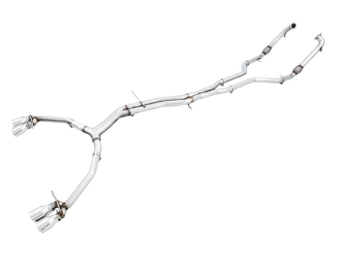 AWE Tuning Audi B9 S5 Sportback Track Edition Exhaust - Non-Resonated (Silver 102mm Tips)