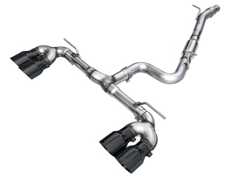AWE Tuning MK8 Volkswagen Golf R 3in Track Edition Quad Exhaust - Diamond Black Tips