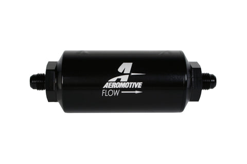 Aeromotive In-Line Filter - AN-06 238 Stainless Mesh Element - Anodized Black