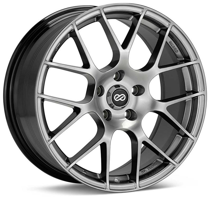 Enkei Raijin 18x8 32mm Offset 5x120 Bolt Pattern 72.6 Bore Diameter Hyper Silver Wheel