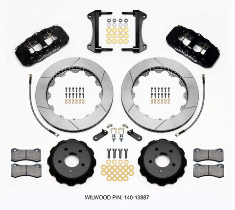 Wilwood AERO6 Front Hat Kit 15.00 15-23 Mustang w/Lines