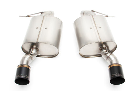 Dinan 07-13 BMW 335i/335is/335xi (E92/E93) Free Flow Axleback Exhaust System - Black Tips