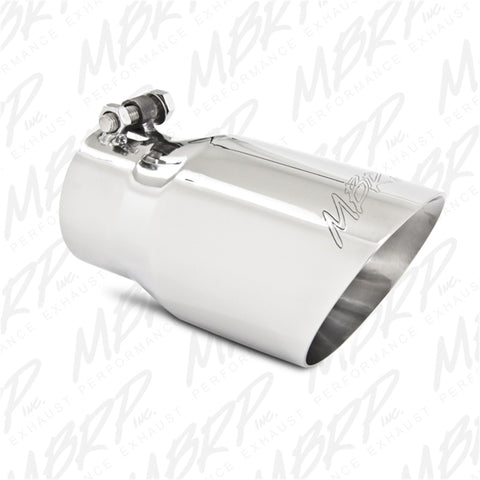 MBRP Universal Tip 4in O.D. Dual Wall Angled 3in inlet 8in length T304