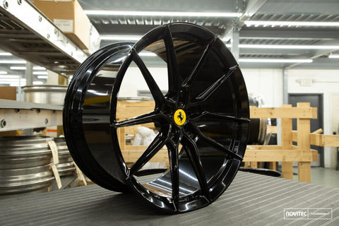 Vossen x Novitec NF9 22x9.5in - 5x114.3 BP - ET34 - Gloss Black Ferrari Purosangue Front Wheel