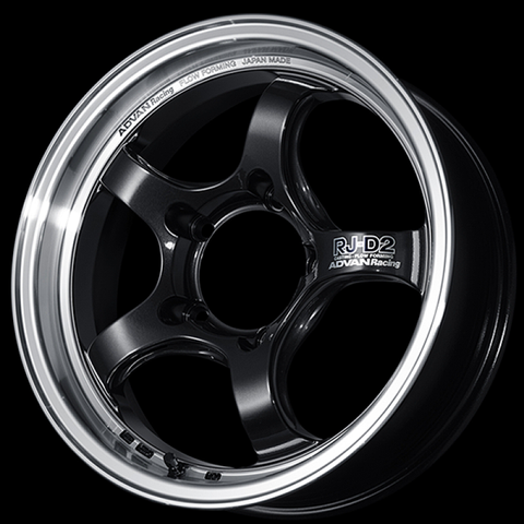 Advan RG-D2 16x7.0 / +38 Offset / 5x100 / 57mm Bore / Machining and Black Gunmetallic