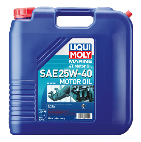 LIQUI MOLY 20L Marine 4T Motor Oil SAE 25W40