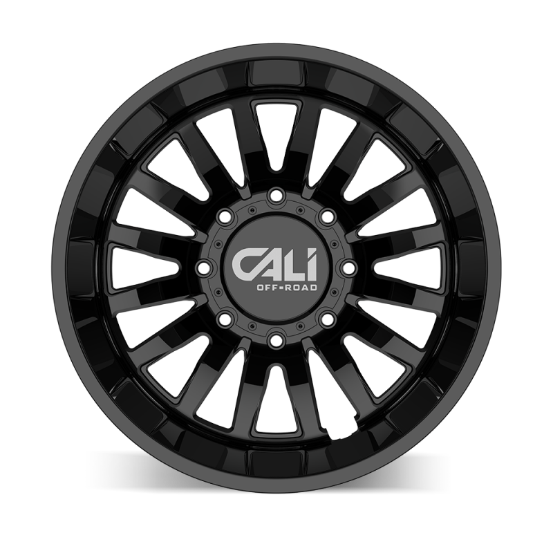 Cali Off-Road 9110D Summit Dually 22x8.25 / 8x210 BP / -232mm Offset / 154.2mm Hub Gloss Black Wheel