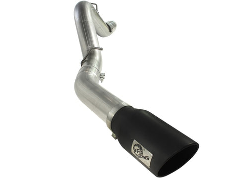 aFe MACH Force XP Exhaust 5in DPF-Back SS 11-13 GM Diesel Trucks V8-6.6L (td) (LML) (Blk Tip)