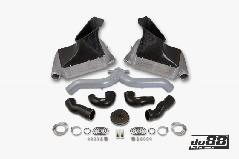 do88 10-12 Porsche 911 Turbo/Turbo S (997.2) BigPack Intercooler Kit w/Silver Pipe