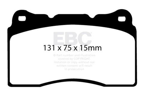 EBC Racing 2017+ Honda Civic Type-R (FK8) RP-X Front Brake Pads