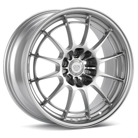 Enkei NT03+M 18x9.5 5x114.3 27mm Offset 72.6mm Bore F1 Silver Wheel