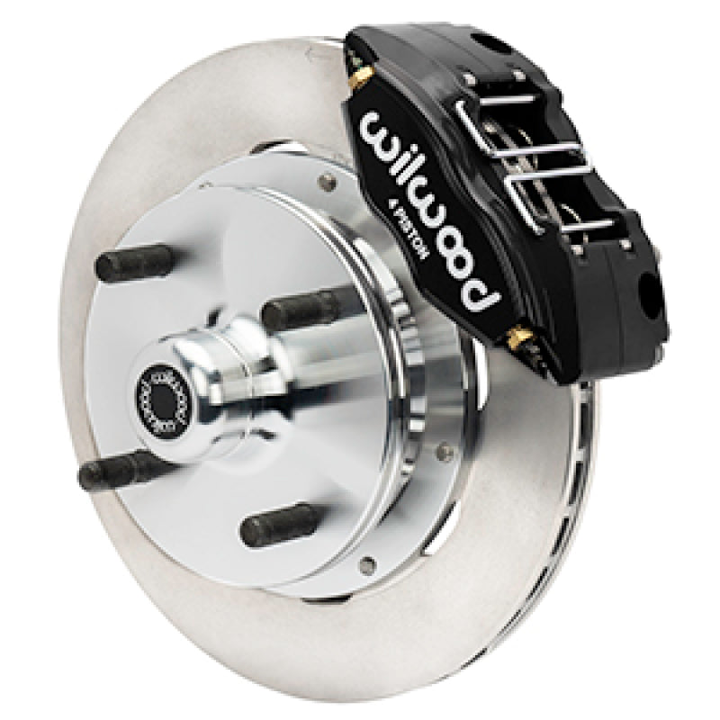 Wilwood 73-76 Porsche 914 Front Powerlite Brake Kit Plain Face - Black