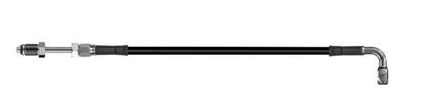 Goodridge 70in Universal Clutch Line w/SS Fittings & Black Hose - 90Deg Banjo w/Straight 7/16 UNF