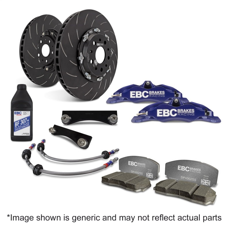 EBC Racing 04-09 Honda S2000 AP2 Blue Apollo-4 Calipers 330mm Rotors Front Big Brake Kit