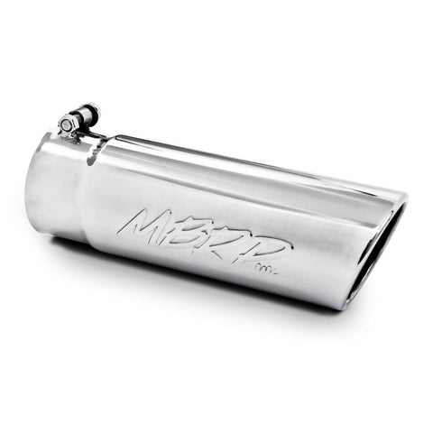MBRP Universal Tip 5 O.D. Angled Rolled End 4 inlet 12 length