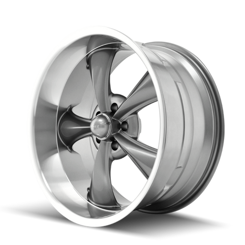 Ridler 695 20x8.5 / 5x127 BP / 0mm Offset / 83.82mm Hub Gloss Grey Machined Wheel