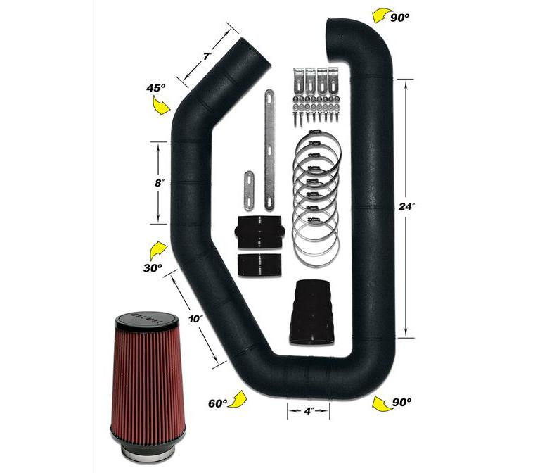 Airaid U-Build-It - Universal 4in Master Kit I w/700-470 (9in) Filter
